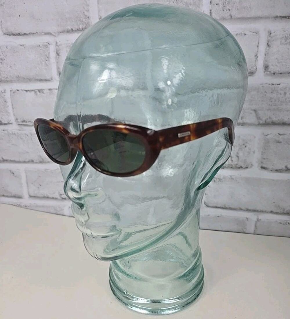 Vtg 1990s Fossil Sunglasses Women's Tortoise Shell Brown Y2K Genuine Noni Cat 3